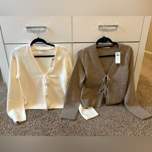 Abercrombie & Fitch Tie-Front Cardigan x2